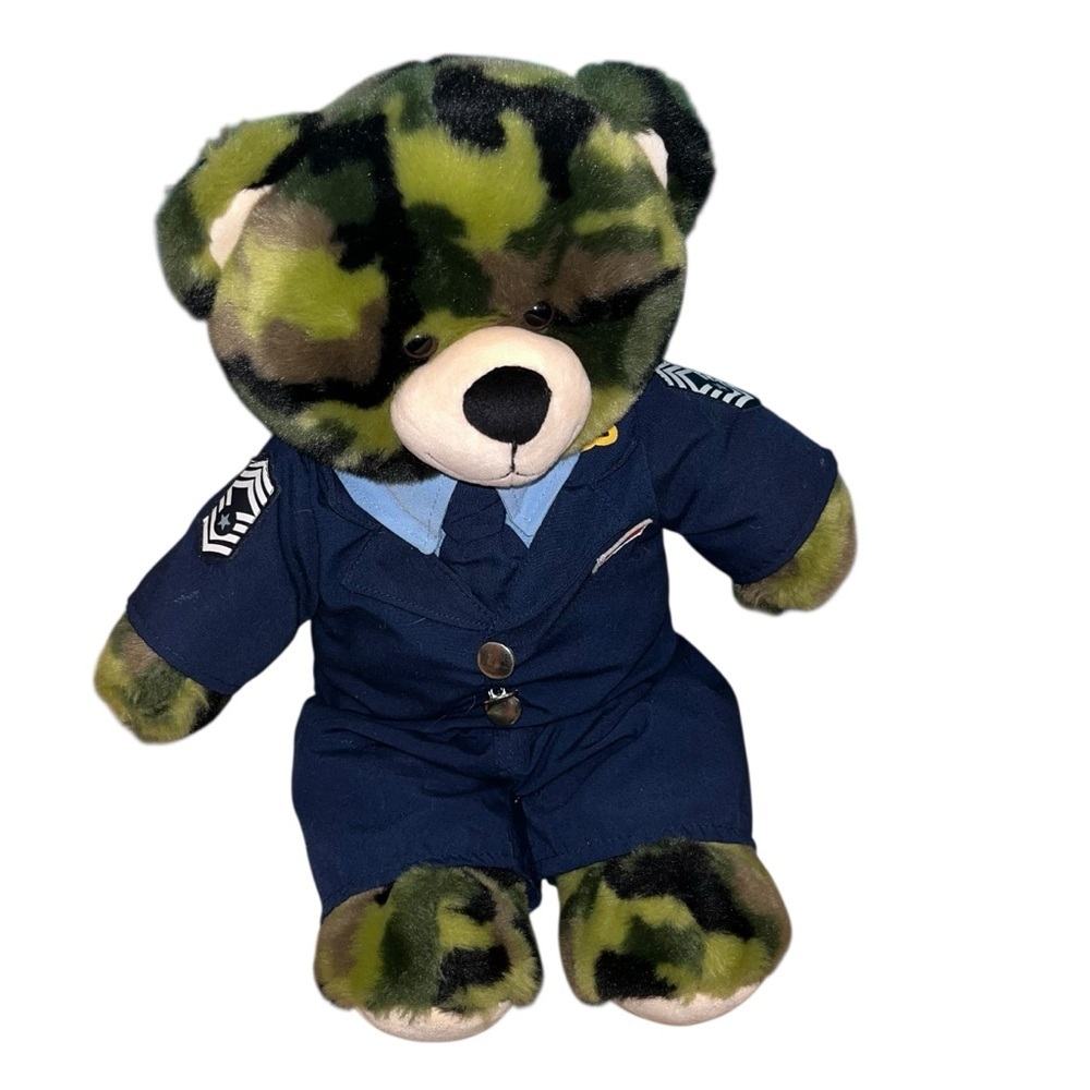 Build‑A‑Bear workshop bab Camo Bear retired Military Police Uniform Plush